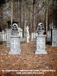 A graveyard with a sold-out sign on a tombstone.