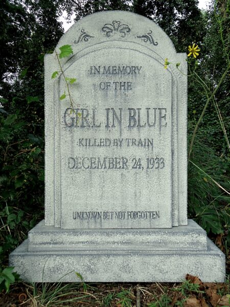 Grave marker for Carl N. Blue, Civilian, died 1919.
