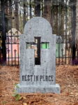 Evil Soul Studios Rest In Peace Cross Tombstone Halloween Prop