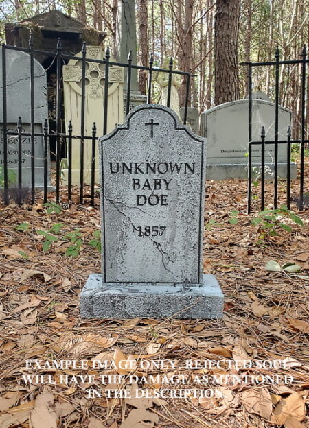 Evil Soul Studios Unknown Baby Doe Tombstone Halloween Prop Little Haunters Series
