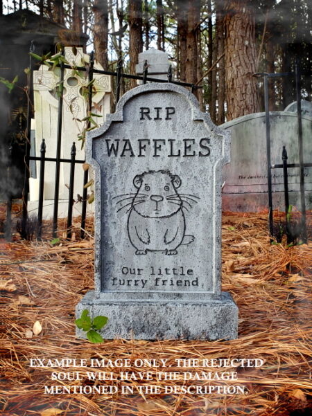 Evil Soul Studios Pet Cemetery Hamster Waffles Tombstone Halloween Prop
