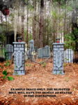 Evil Soul Studios Haunted Cemetery Lighted Column Set Halloween Prop