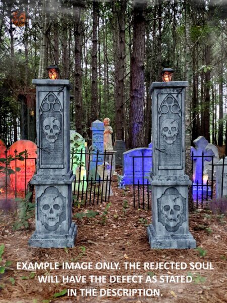 Evil Soul Studios Deluxe Gothic Skull Church Windows With Flicker Flame Lights Columns Set